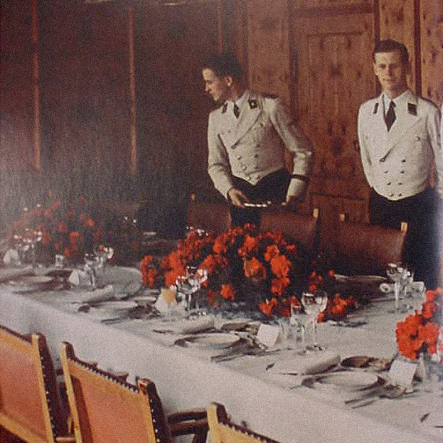 ADOLF HITLER FORMAL FLORAL-PATTERNED TABLECLOTH FROM THE BERGHOF